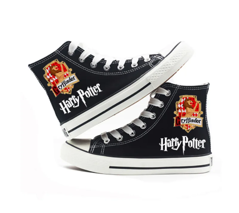 New Arrivals Harri Potter Anime Casual Student High Top Versatile Canvas Shoes Hogwarts Badge Men\'s & Women\'s Shoes Couple Gifts