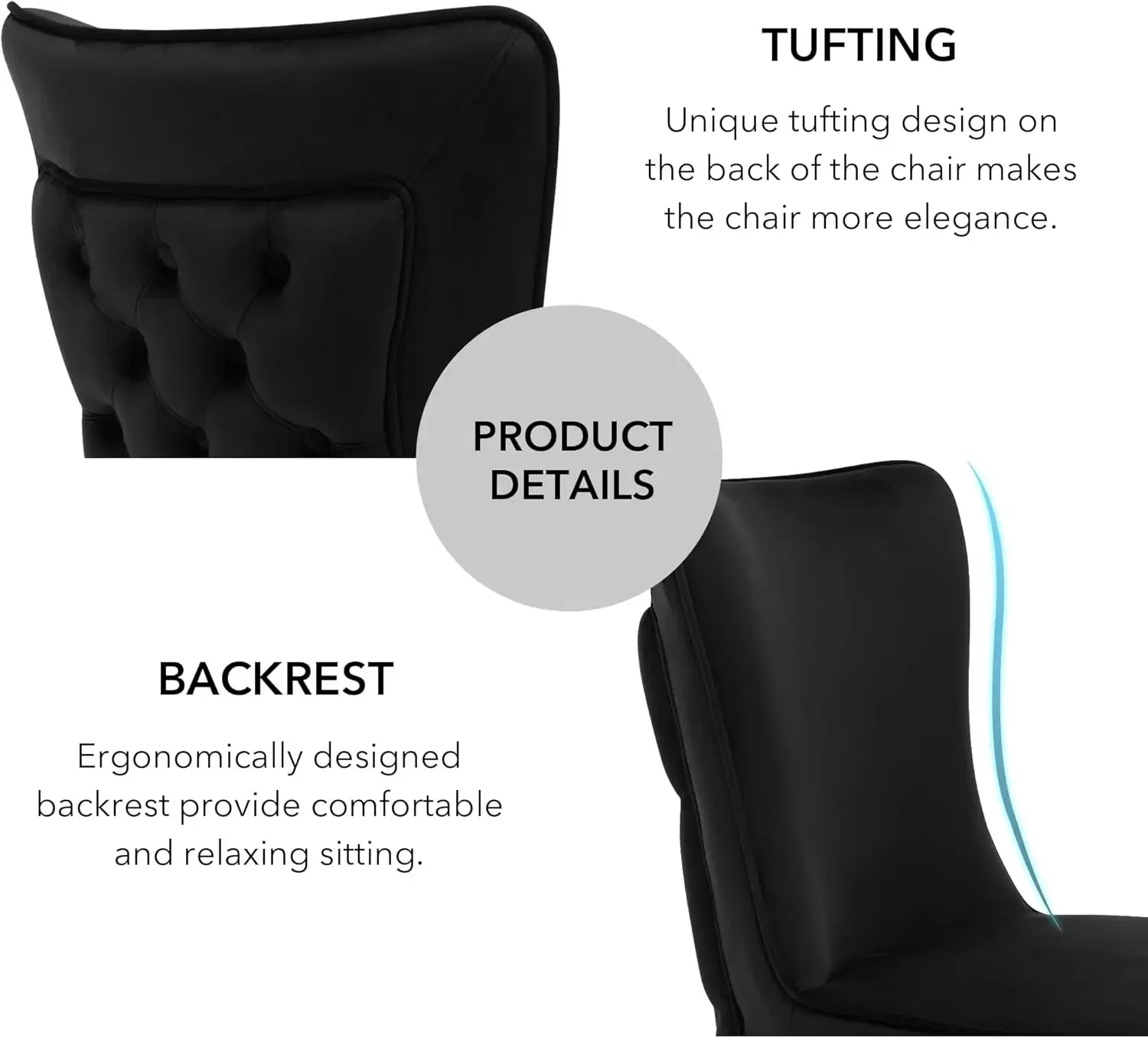 [New Arrival, Discounted Price!]Velvet Dining Chairs Set of 2, Luxurious Upholstered Tufted Dining Room Chairs, Glam Royal Velve