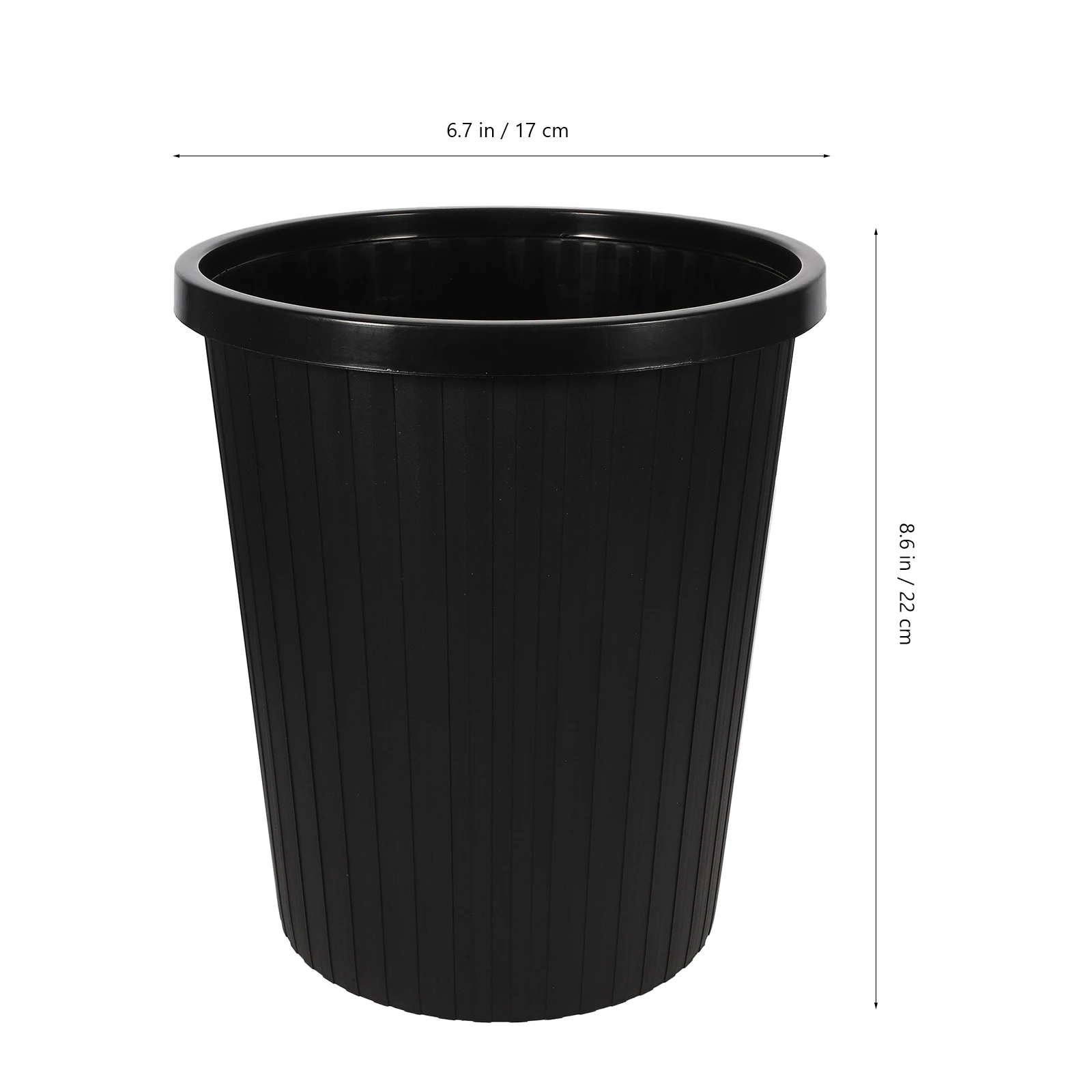 

Plastic Waste Bin Trash Can Small Size Non Slip Bottom Wood Grain Garbage Bucket Home Office Hotel Restaurant Practical