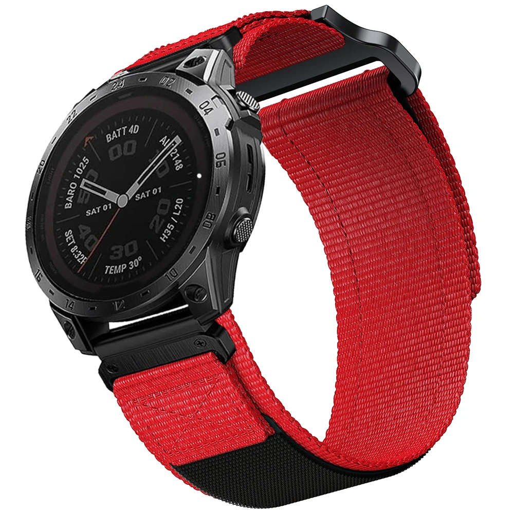 

Нейлоновый спортивный ремешок QuickFit 22 мм 26 мм для Garmin Fenix 8/Epix Pro Gen2 51 мм 47 мм/6X 7X Pro/Fenix 5X Plus forerunner 965 ремешок для часов