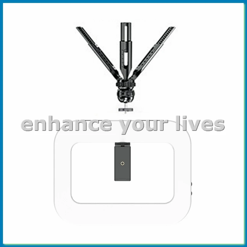 

Three-Color Dimming with Desktop Tripod Cage Selfie Light Bluetooth Selfie Reverse Charging-A23U