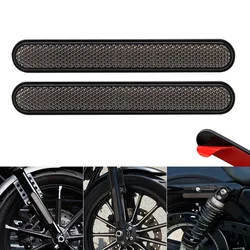 Universal Motorcycle For Harley Sportster Smoke Rear Fender Side Reflector Sticker Saddlebag Latch Decal Safety Warning Cover
