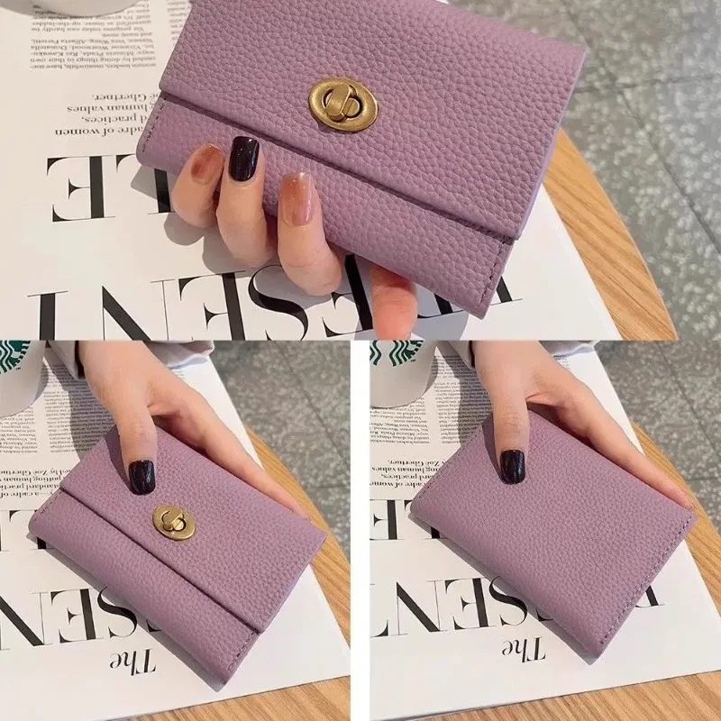 Mini Damen Kurze Geldbörse Einfarbig Schlichte Faltbare Brieftasche Multi-Karten-Geldbörse Taschen-Handtasche Mädchen Studenten Geschenk – Detail 5