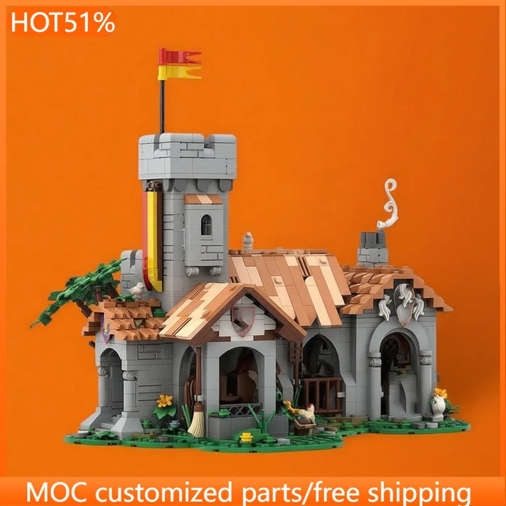 

1423 PCS Medieval Knight Royal Stable MOC Customize Modular Building Block Popular Technology Educational DIY Toy Birthday Gift