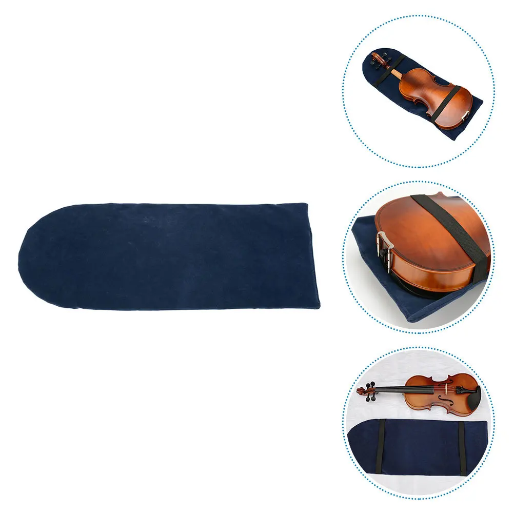 

1Pcs Violin Anti-Dust Cover Dark Blue Durable Suede Protective Cover Scratch-Proof Decoration Violin Accessory