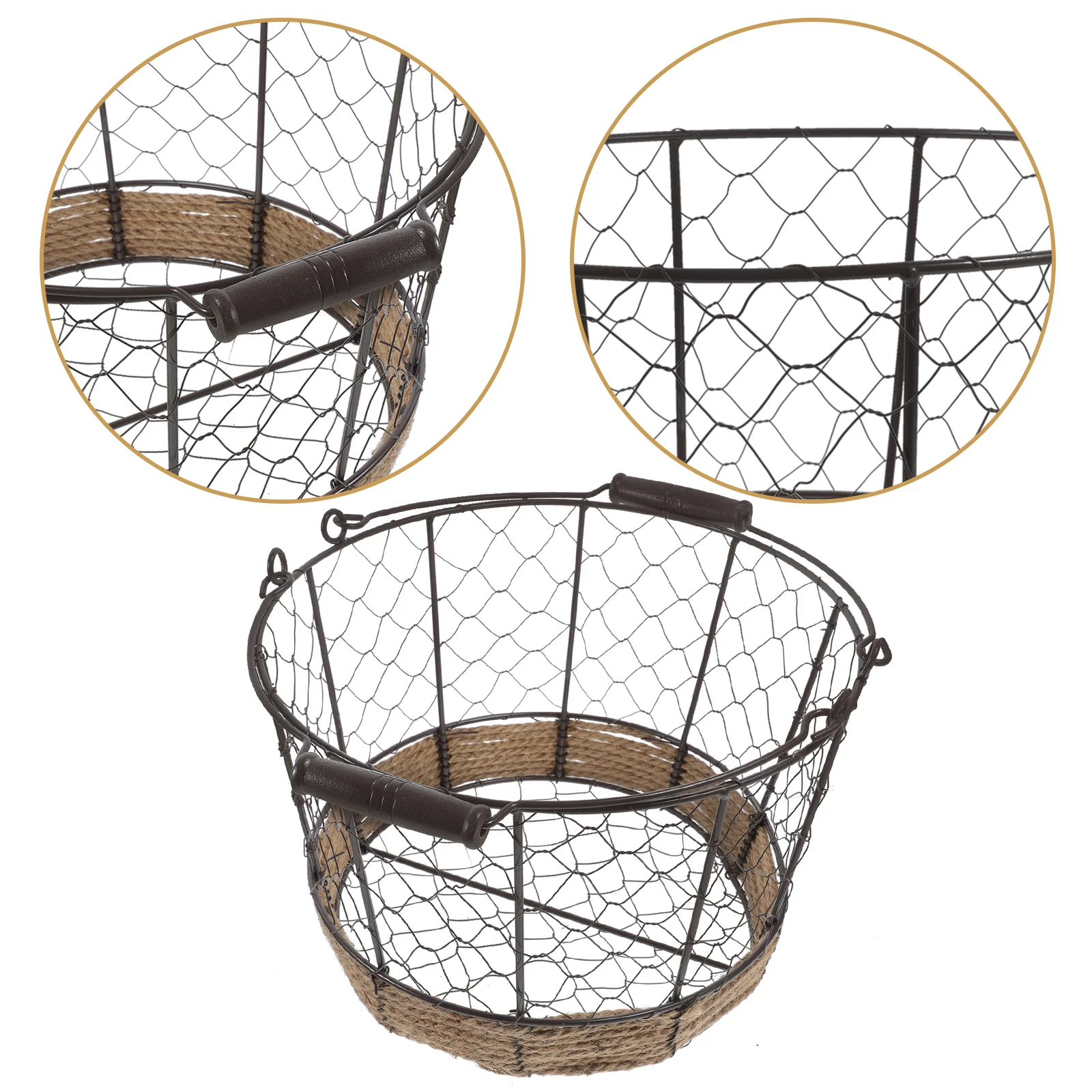 

Convenient Iron Storage Desktop Organizer Basket For Kitchen Home Use Fruit Vegetable Sundry Holder Decorative Table Snack