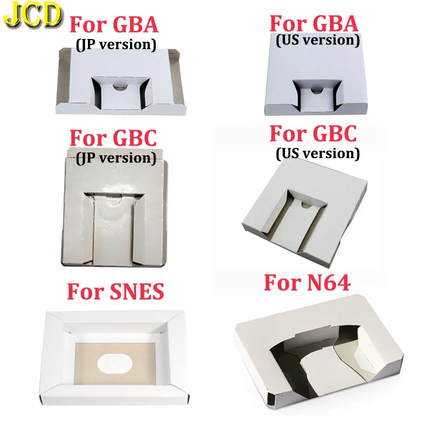 JCD 1PCS For N64 Replacement Cartridge Inner Inlay Insert Tray For SNES SFC Game Card Packaging Inner Box For GBA GBC