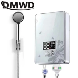 DMWD-Chauffe-eau électrique instantané sans réservoir, robinet de cuisine, douche chaude, affichage HOLED, chauffage rapide, 6000W