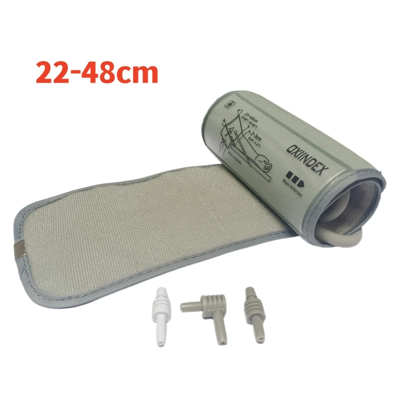 New Big Size 22-42 / 22-48 Cm Portable Adult NIBP Cuff For Arm Digital Monitor Single Tube Tonometer Cuff BP Meter Cuff