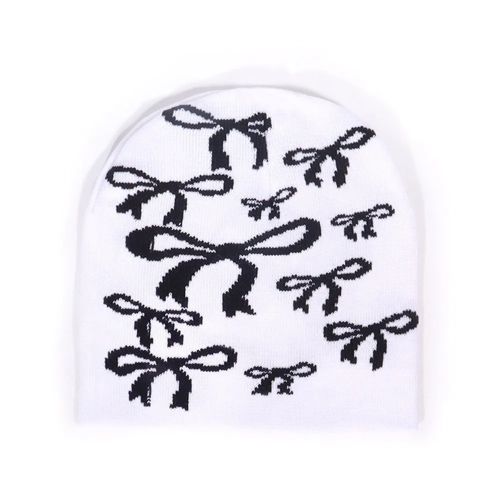 Moda lã acrílico tricô boné chapéu quente ins gorro gorro y2k casual crânios ao ar livre