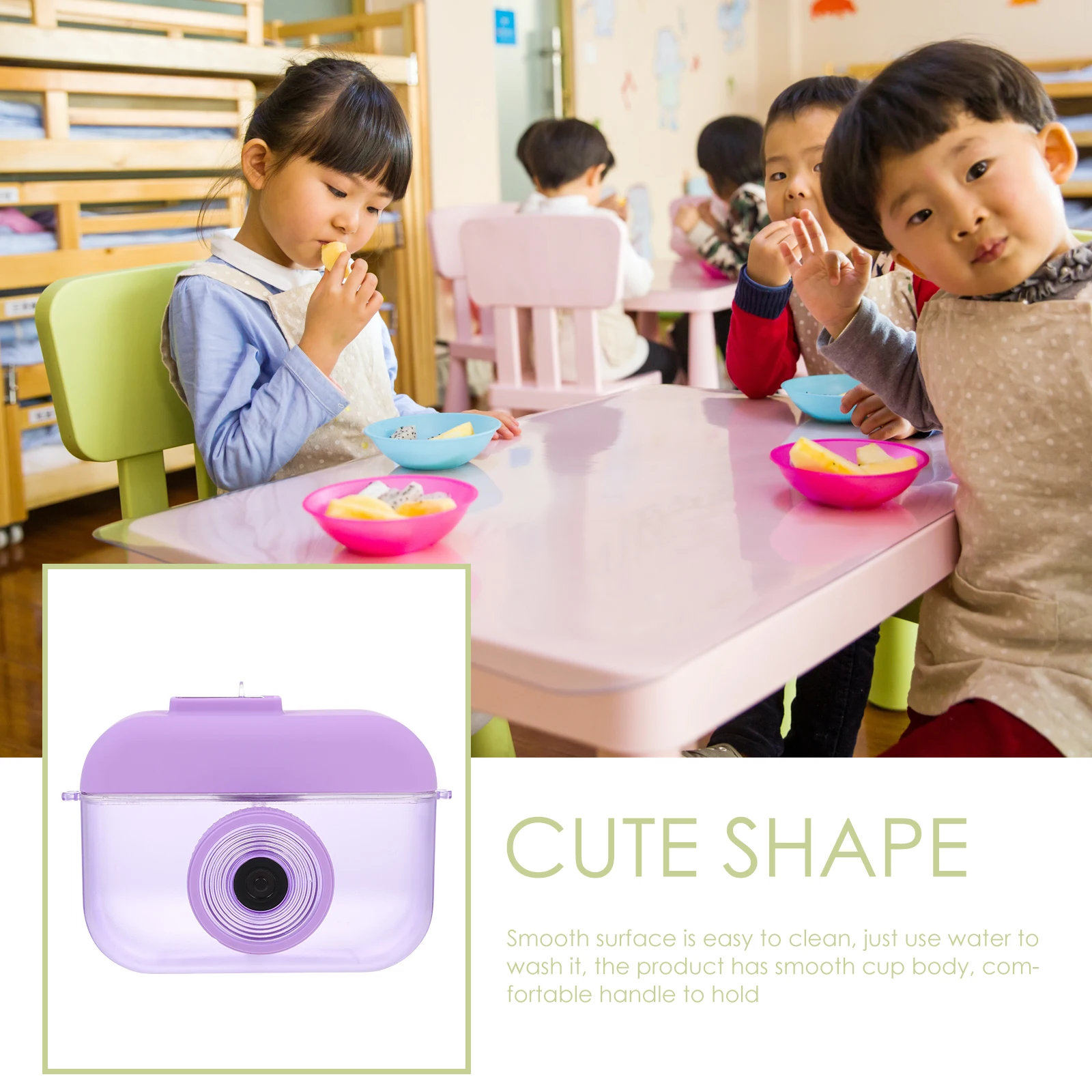 

Camera Shaped Water Bottle Unique Plastic Water Cup Portable for Outdoor and Sports