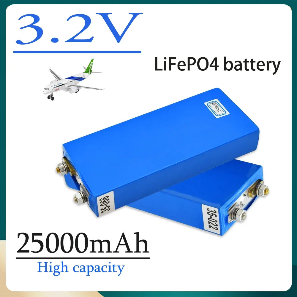 3.2V 25Ah LiFePO4 battery cell 25000mAh Lithium iron phosphate deep cycles for Diy 12V 24V 36V 48V solar energy UPS power