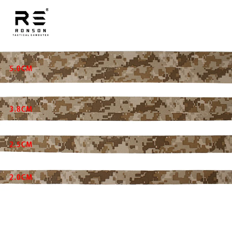 AOR1 Digital Desert Camouflage Printed Nylon Webbing Strap Flame Retardant Near Infrared Compliant Durable for Tactical Gears