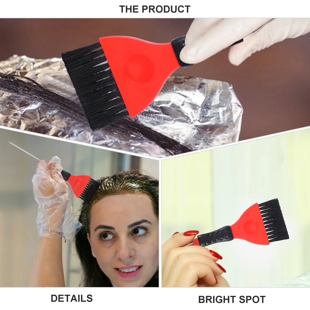 

3Pcs Practical Hair Tint Brushes Comfortable Grip for Professional Use Hair Coloring Brush Dye Brush Hairdressing Tool