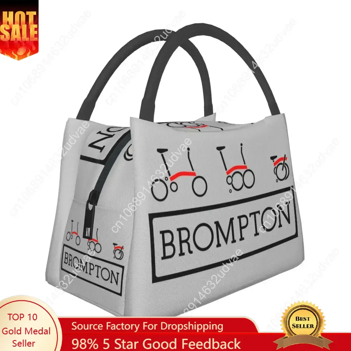 

Brompton Bike Lunch Bags Insulated Bento Box Leakproof Lunch Tote Picnic Bags Cooler Thermal Bag for Woman Kids School