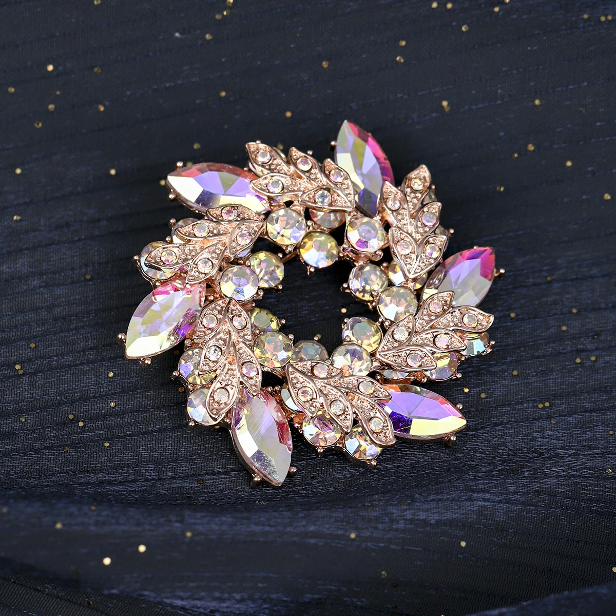 Kristall Diamante Metall Blume Brosche Anzug Rock Pin Dekoration Schmuck Zubehör Geburtstags geschenke für Freunde Urlaub Schmuck – Detail 13