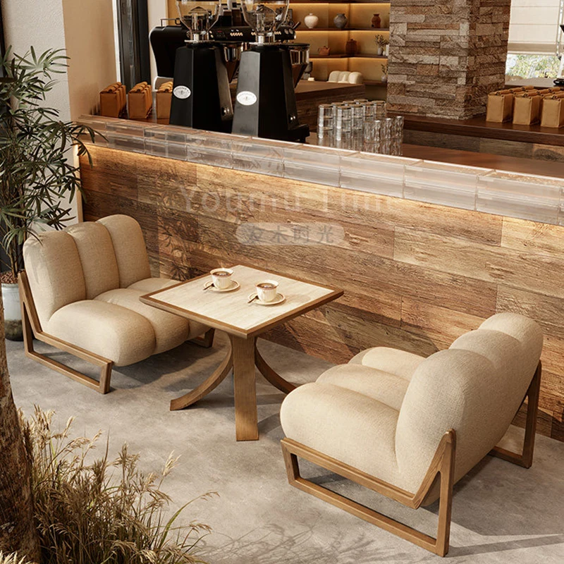 Nordic Creative Café Tables Modern Designed Restaurant Teahouse Coffee Table and Chair Set High-end Commercial Furniture FYCT