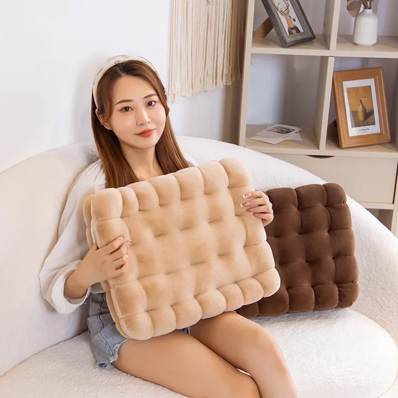 Sandwich Cookies Pillow Cushion Round Square Creative Home Sofa Office Nap Backrest Waist Pillow