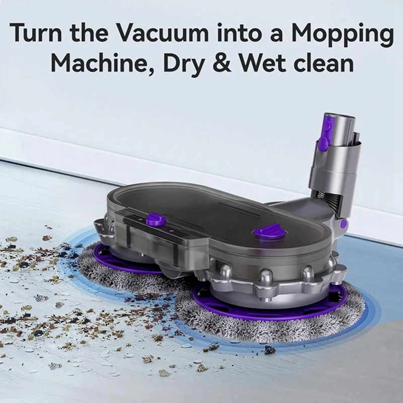 HOT Electric Mop Head Attachment For Dyson V10 Slim/ V12 Detect Slim Vacuum Cleaner Parts With Water Trank And Trigger Lock