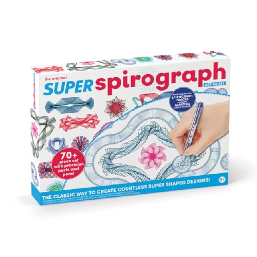 

Super Set Arts and Crafts Toys Art Supplies Craft Supplies Drawing Kit Spiral Art Classic Gear Design Kit Case Pens Design Shee