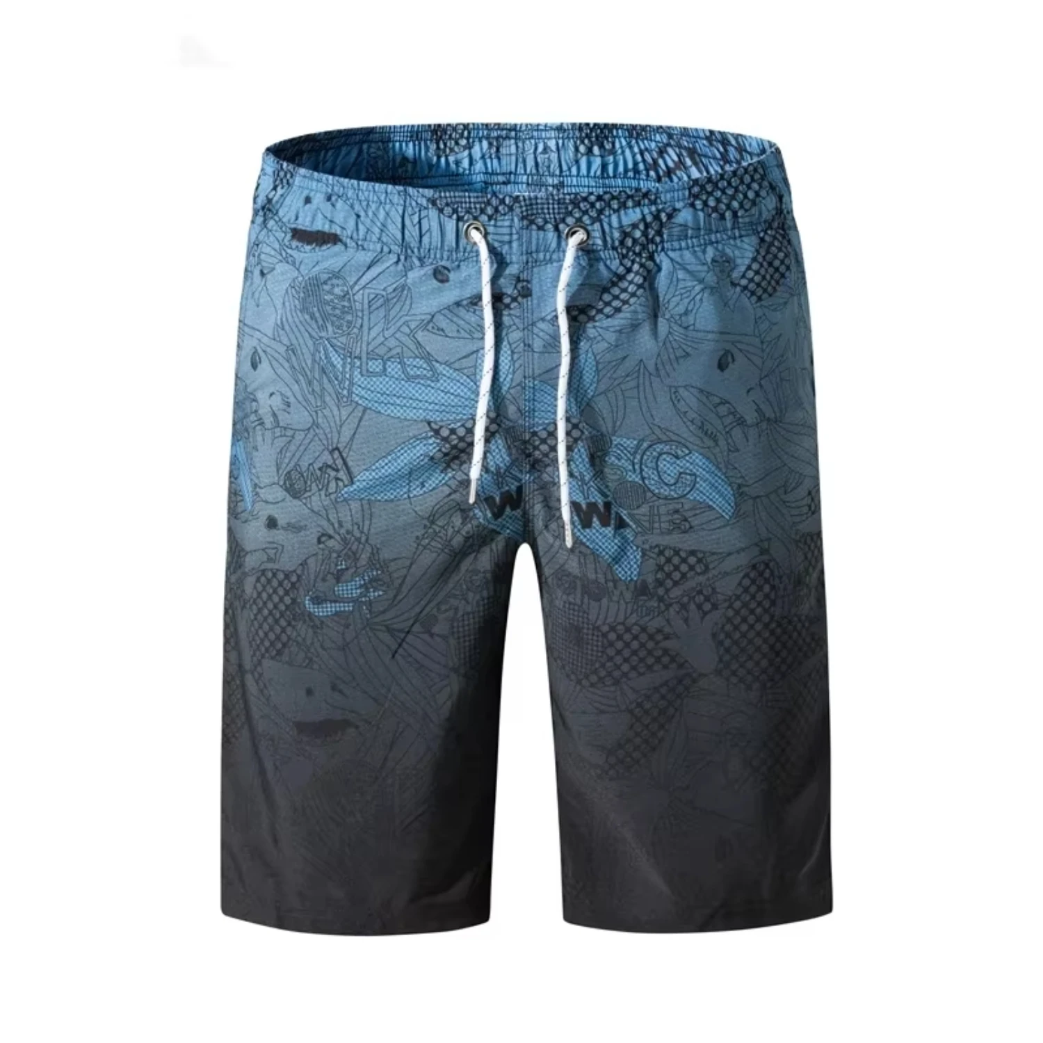 Tailor Pal Love Men Gradient Printed Beach Short Pants Quick-drying Breathable and Soft Swimming Surfing and Sports Shorts