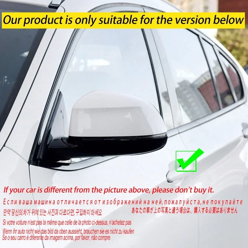 For BMW F25 X3 F26 X4 F15 X5 F16 X6 14-18 M Style Look DIY Trim 1 Pair Carbon Fiber Look Black Rearview Side Mirror Cover Caps