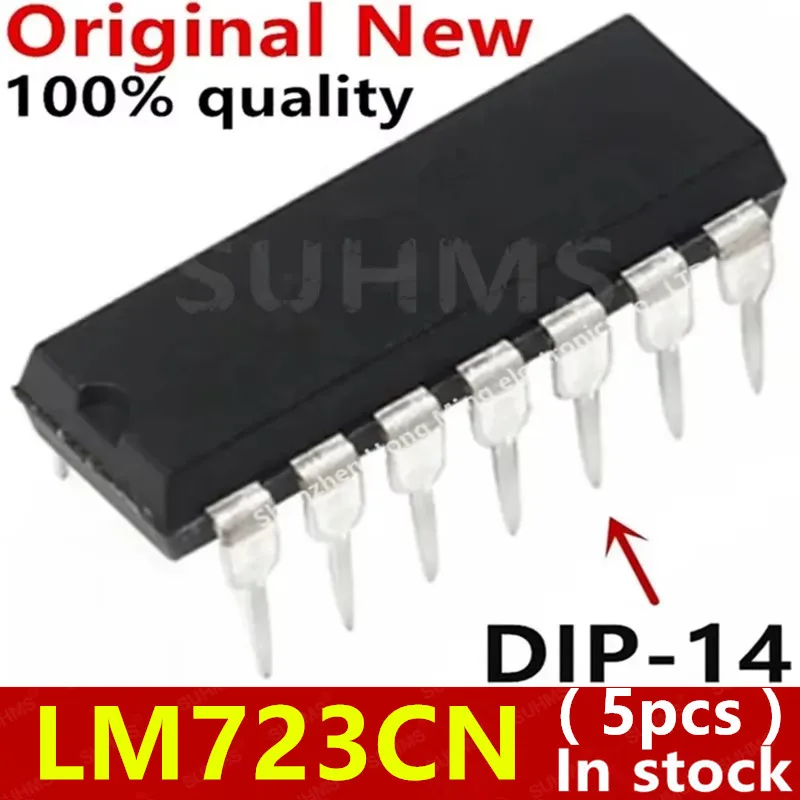 100% 새로운 LM723CN DIP-14, 5 개