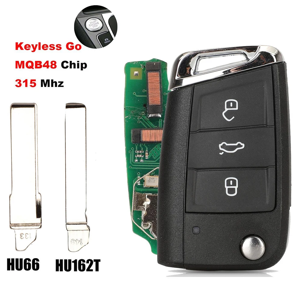 

jingyuqin New Keyless-go Remote Car Key 315MHz MQB48 For VW Seat Golf 7 MK7 Touran Polo Tiguan 5G6 959 752 AN/5G6959753 AE/BH