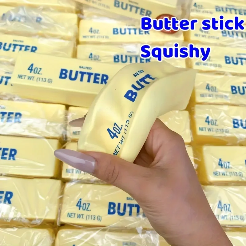 Squishy Butter Stick Slow Rebound Squeeze Toy for Kids Adult Soft Stress Relief Pop Fidget Toys Halloween Christmas Gifts