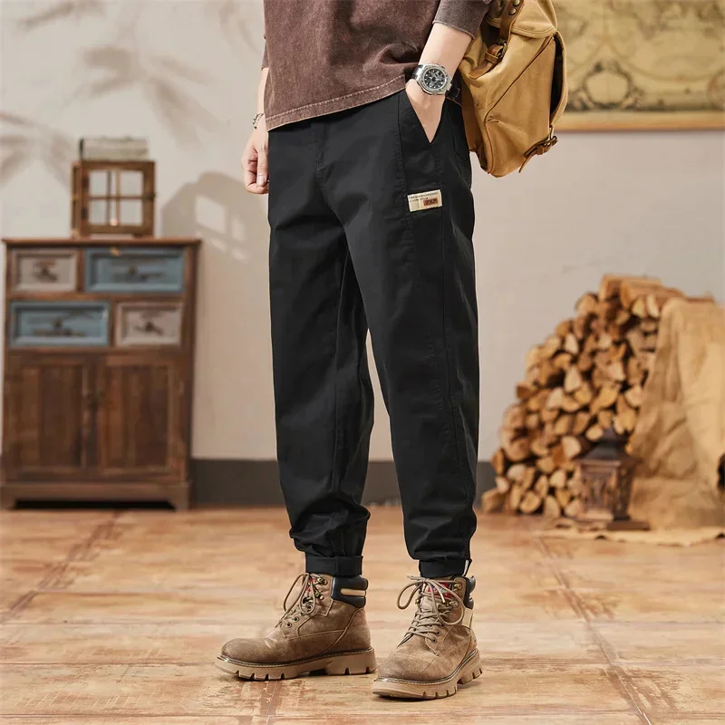 

2026 spring and autumn new loose small feet leisure leg pants overalls men's Harun sports