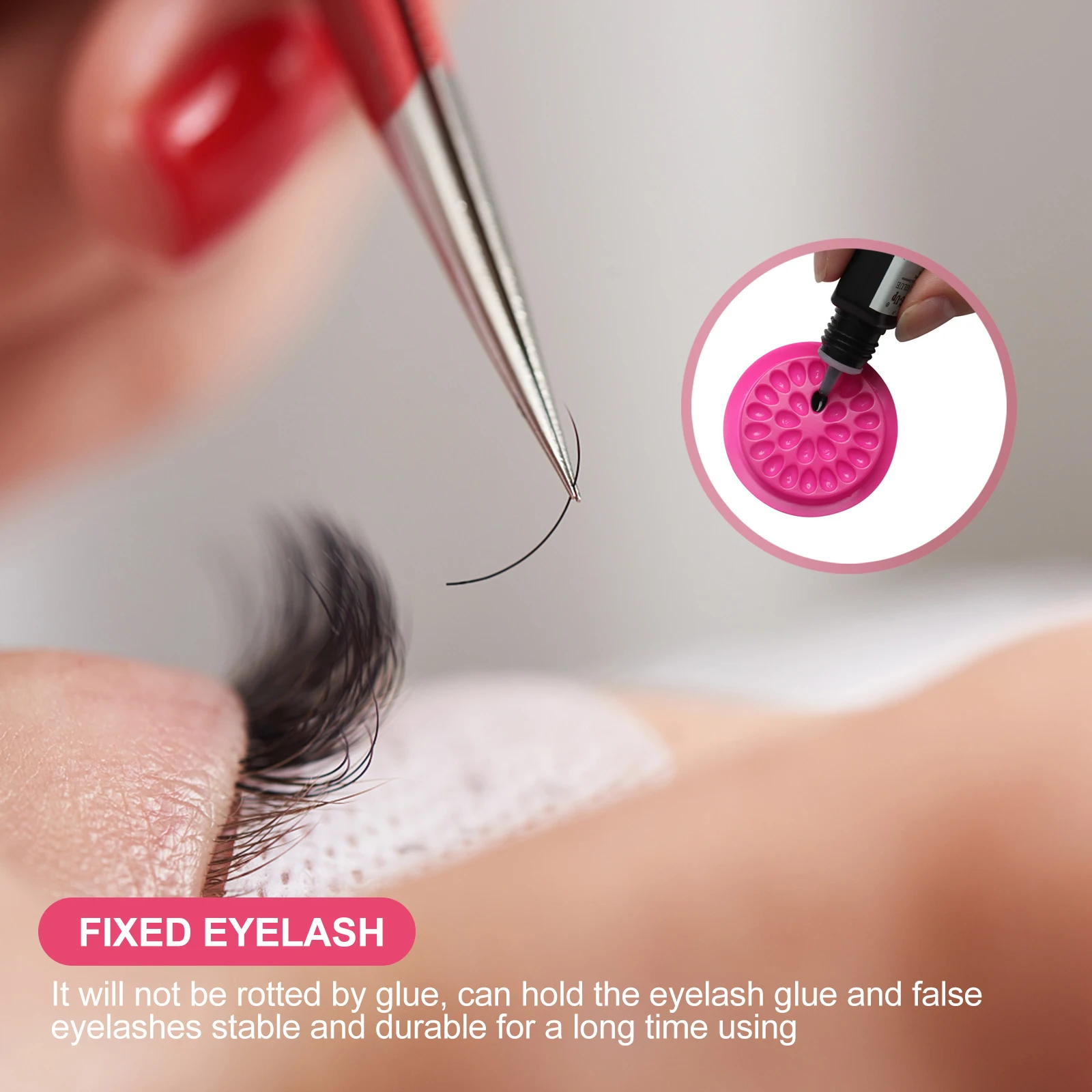 150 قطعة صواني رمش القابل للتصرف قسط البلاستيك رمش تمديد حامل الصمغ طويلة الأمد مقاومة للتعفن لوازم صالون تجميل #1