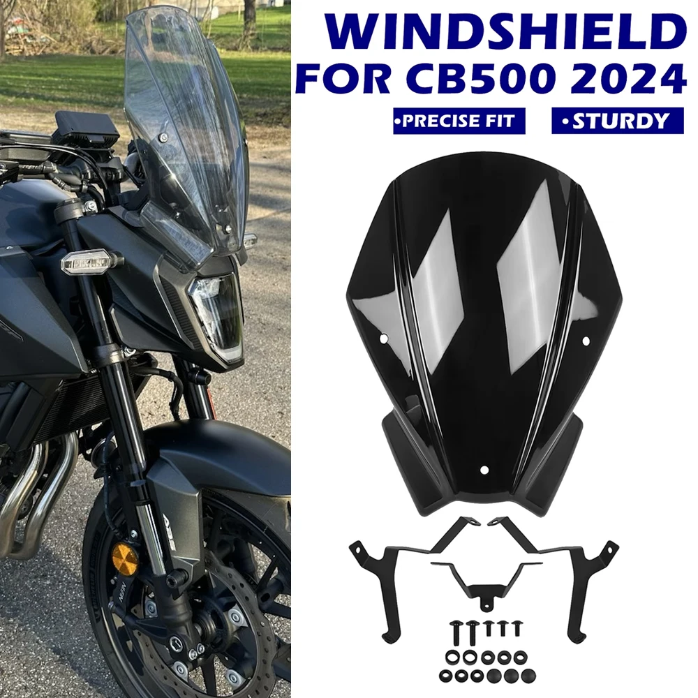 

Motorcycle Touring Windshield Wind Deflectors Visor Wind screen Double Bubble For Honda CB500 Hornet CB 500 2024 2025