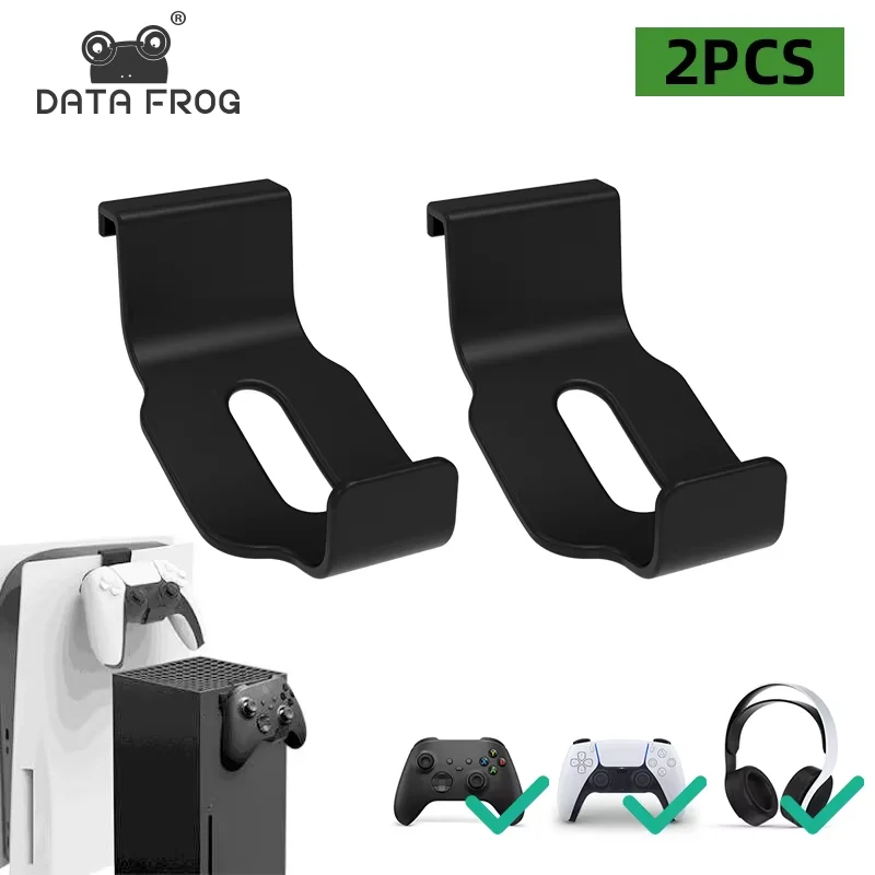 DATA FROG 2Pcs Wall Mount Headset Controller Storage Bracket Holder For PS5 Xbox Series Game Accessories