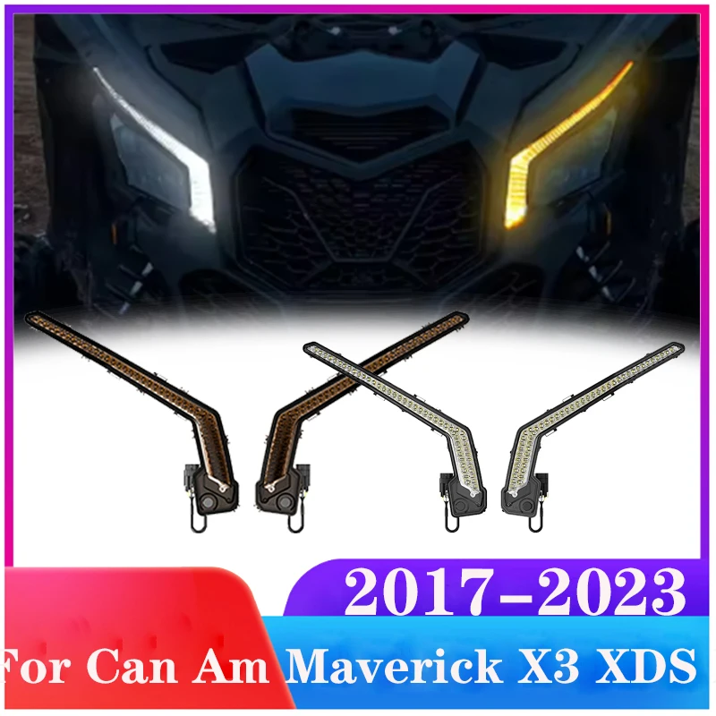 

UTV Front Signature Light Assembly with Flashing Light for Can Am Maverick X3, X3 MAX, Trail, Sport, Sport MAX