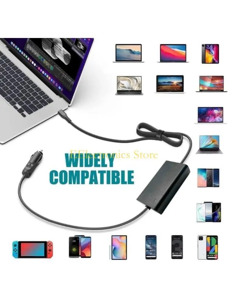 B03C 12-24V to 20V 5A Car Power Adapters 100W Phone Laptops Car Charger USB C Quick Charging Adapters for Truck Boats