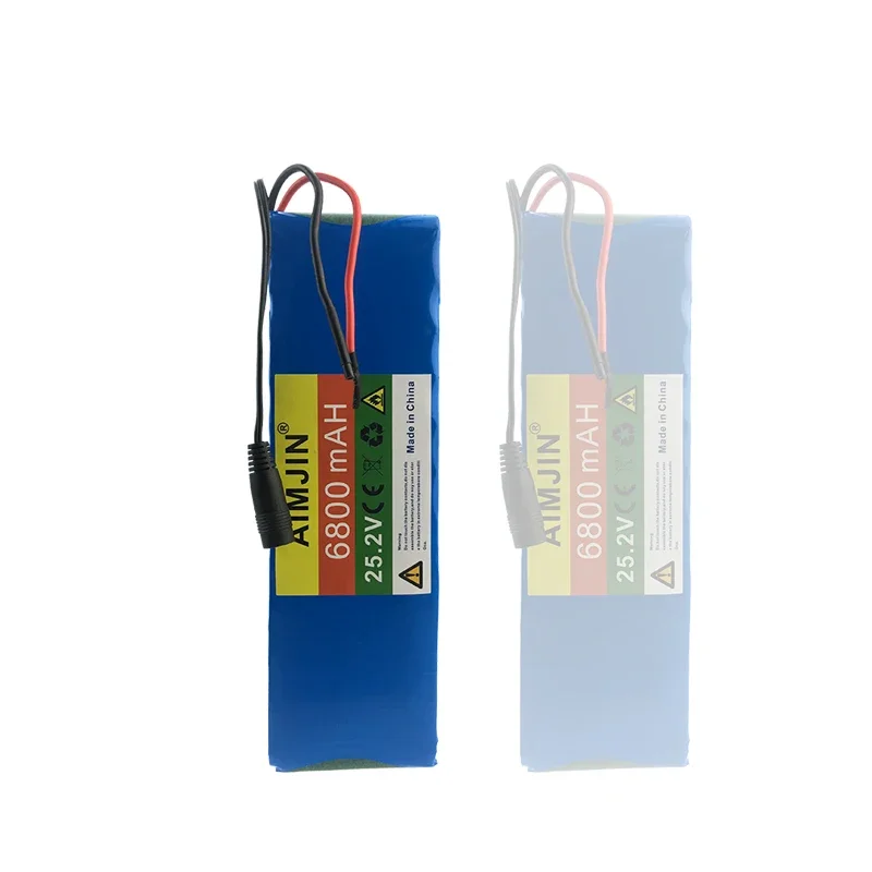 

25.2V 6800mAh 18650 lithium 6S2P battery pack with 20A BMS, suitable for electric motorcycle 24V camping equipment