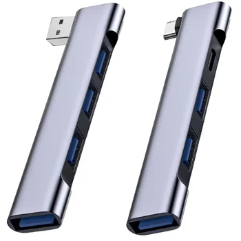 USB-C 허브 범용 USB 3.0 도킹 스테이션, 고속 분배기 OTG 어댑터, 노트북 PC 컴퓨터 액세서리용, 4 in 1