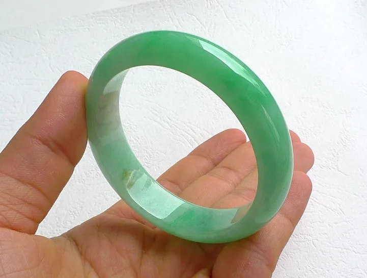 Natural Myanmar green jadeite bangle handcarved jade bangle real jade bracelets natural jade stone for women men