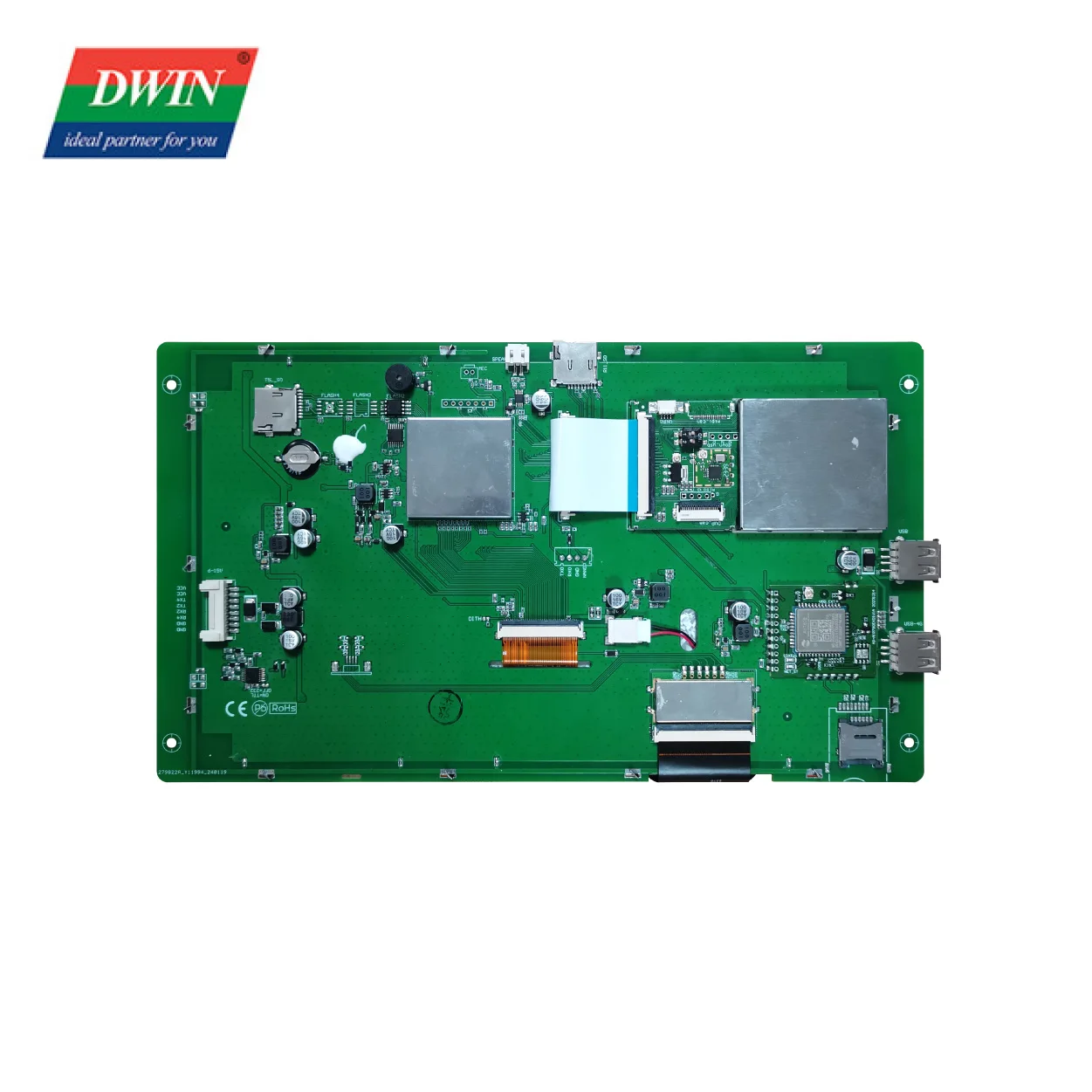 2026 DWIN 10.1 Inch 1024*600 IPS TFT LCD Display Capacitive Touch Panel HMI Screen WIFI 4G Audio Video Playback Advertising Scre