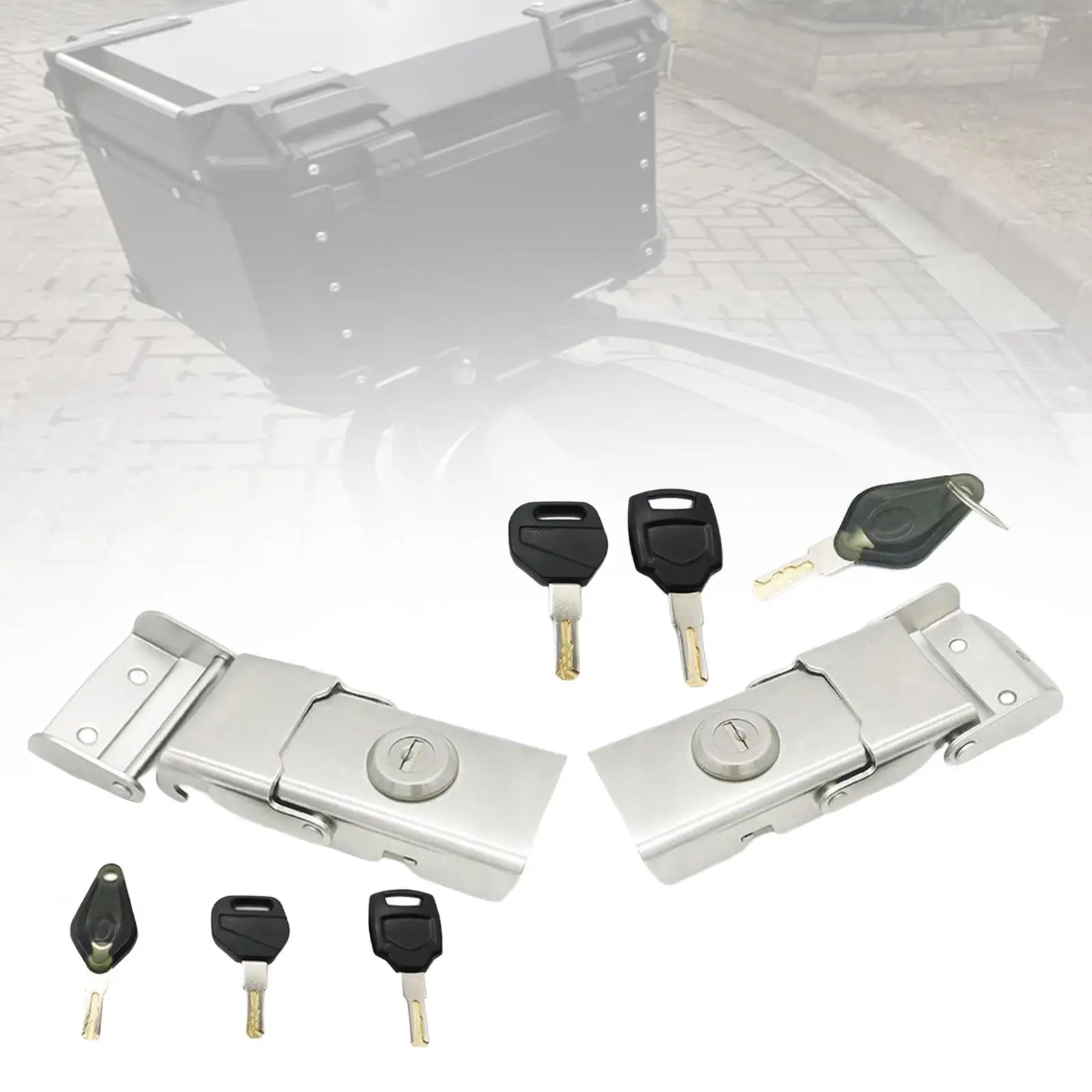 

Motorcycle Trunk Lock with Key Easy to Install Sturdy Replacement Tail Box Lock for Suitcase Wooden Case Cabinet Saddlebags