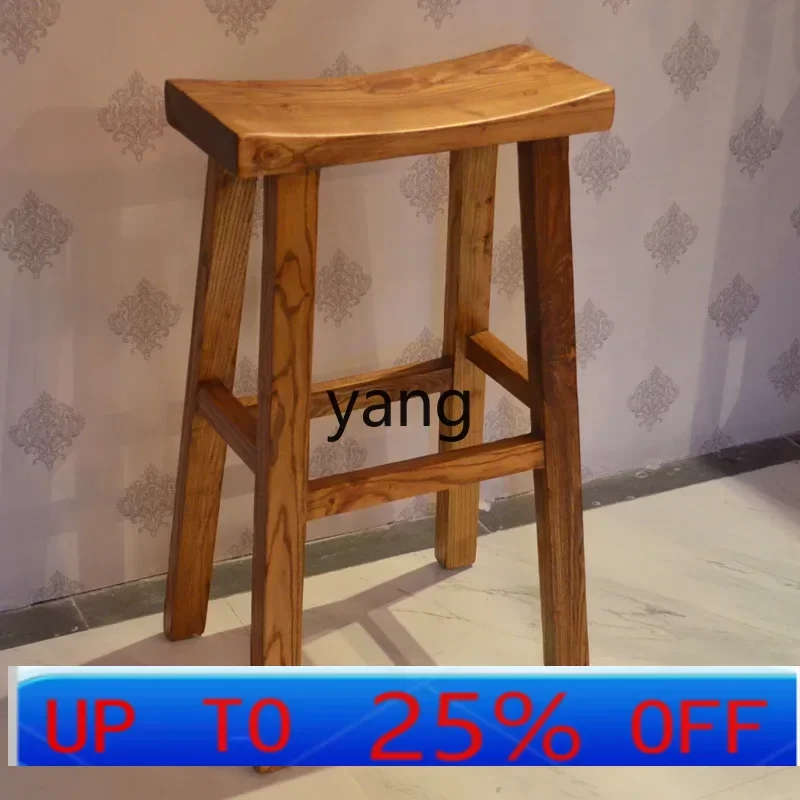 

LHH барный стул из цельного дерева для дома, барный стул для кормления, бревенчатая мебель