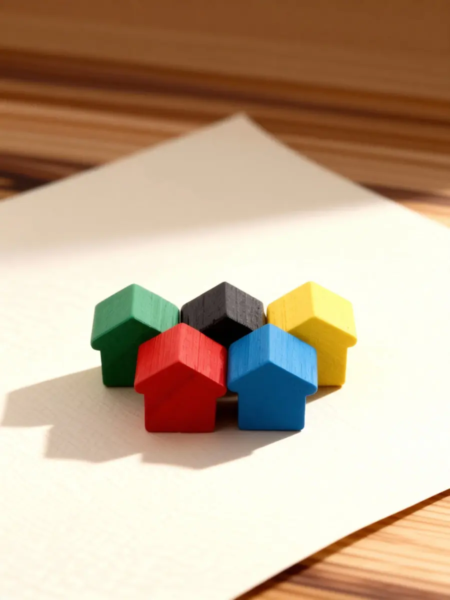 50Pcs Wooden House Game Pieces for Board Games Replacement Houses Hotels Educational Strategy Fun Property Trading Expansion