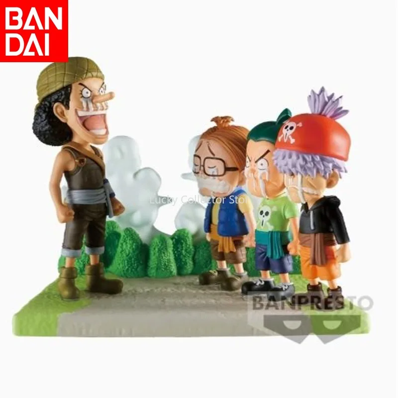 Bandai 100% Original GenuineWCF LOG STORIES Lying Cloth/Usopp PirateGroup PVC Doll Toy Children's Gift Collection Model In Stock