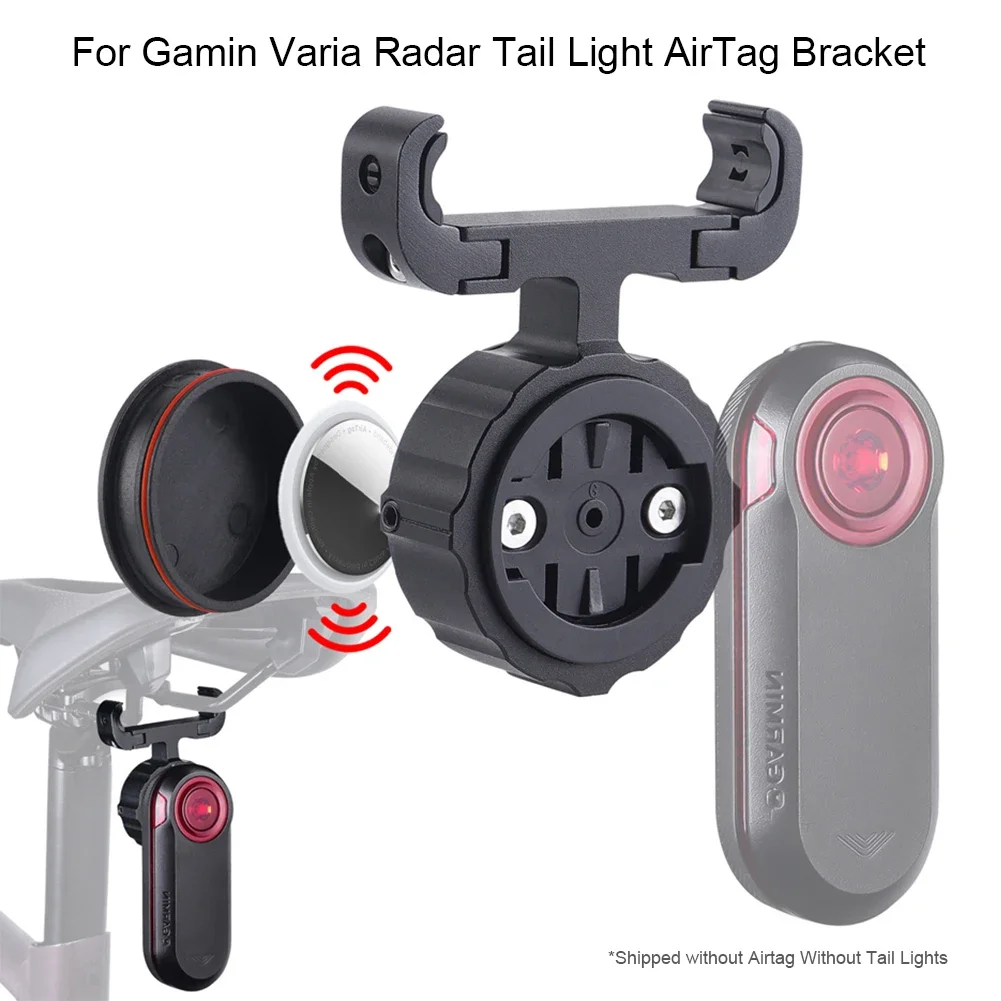 Bicycle Saddle Lamp Mount for AirTag Locator Shockproof Bike Lamp Bracket Holder Cycling Bike Lamp Stand for Garmin Varia Radar