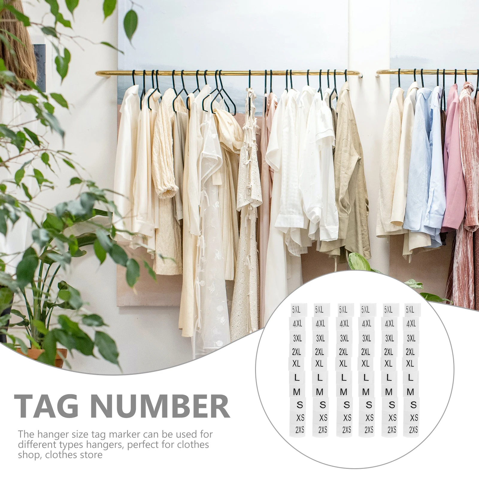 

200pcs Size Buckle Marker Labels Hangers Tags Garment Plastic Clothes Round Buckles 2XS XS S M L XL 2XL 3XL 4XL 5XL Wardrobe