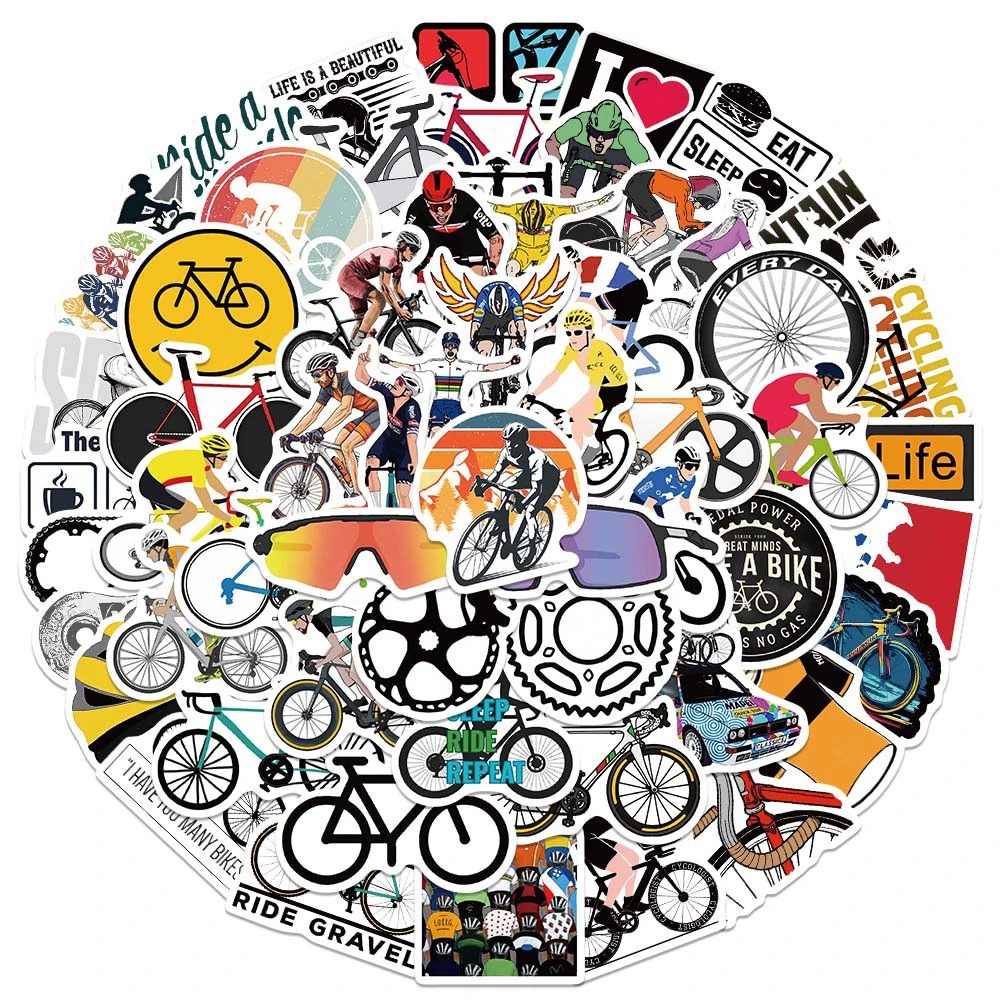 

10/30/60pcs Cool Bicycles Riding Graffiti Stickers for Motorcycle Phone Luggage Laptop Cartoon MTB Mountain Bike Decals Toy Gift