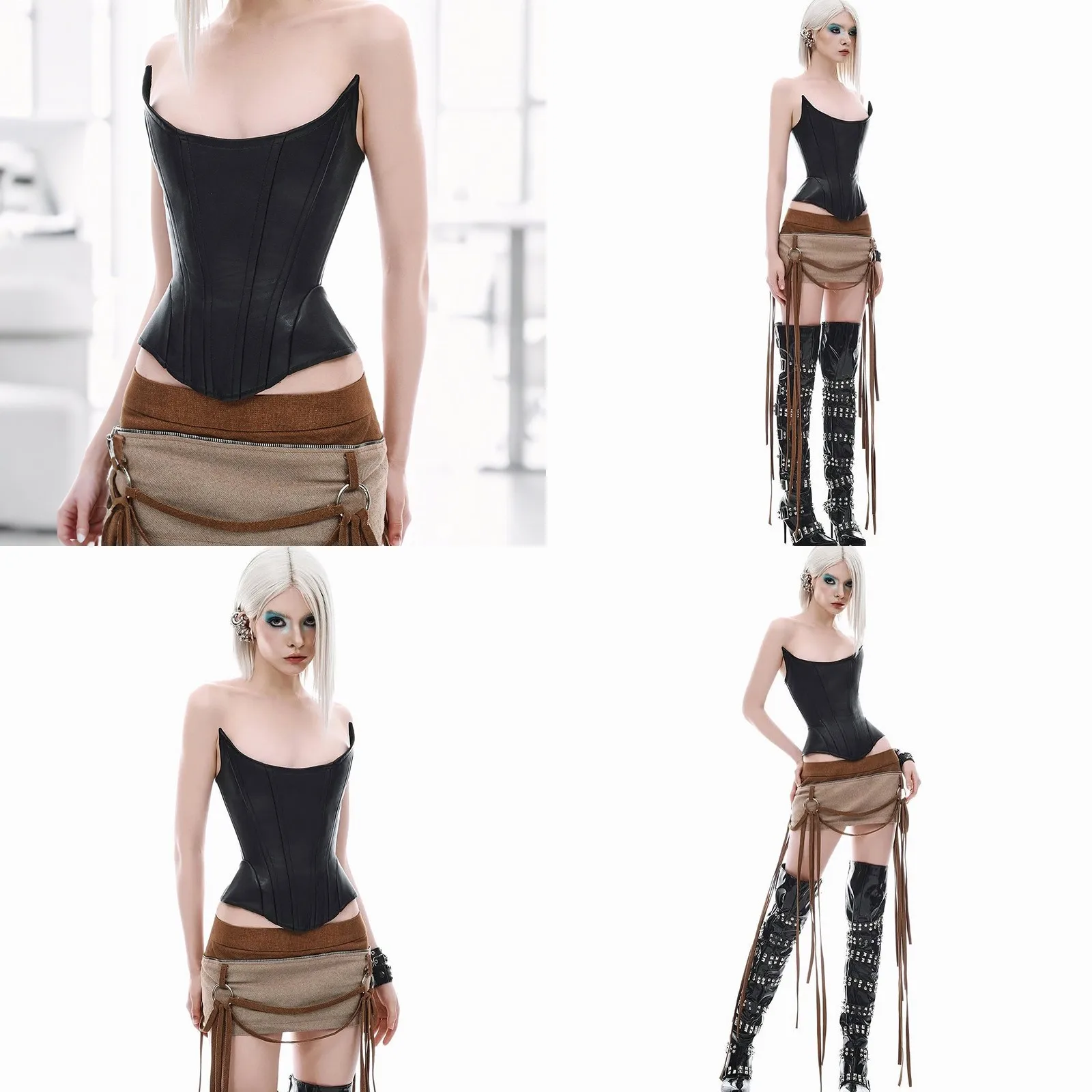 Spring Summer Sleeveless Tube Top Irregular Waist Streetwear Blouse Tee Women Tops Casual Fashion Tops