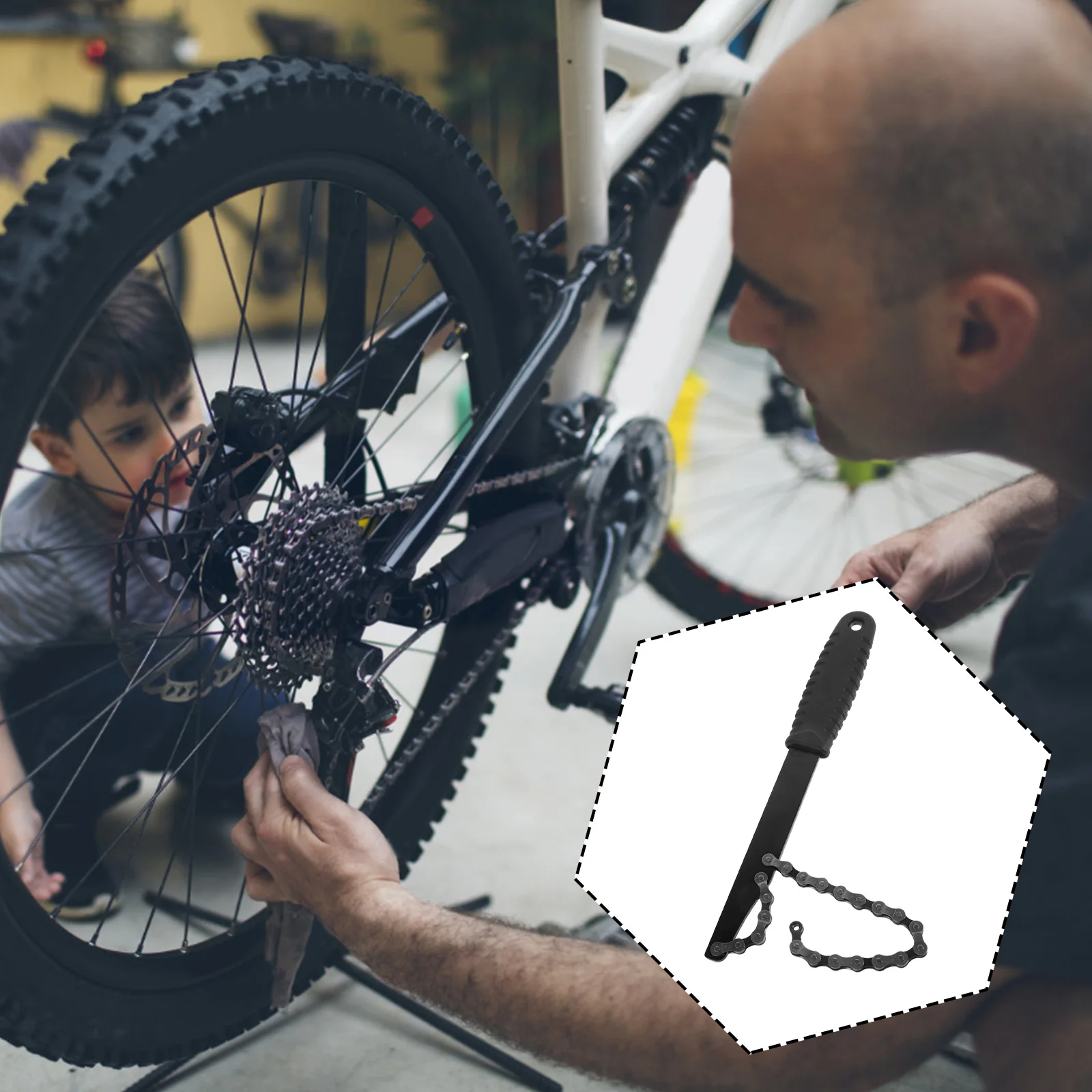

Flywheel Removal Wrench Bicycle Chain Tool Ring Cassette Steel Bike