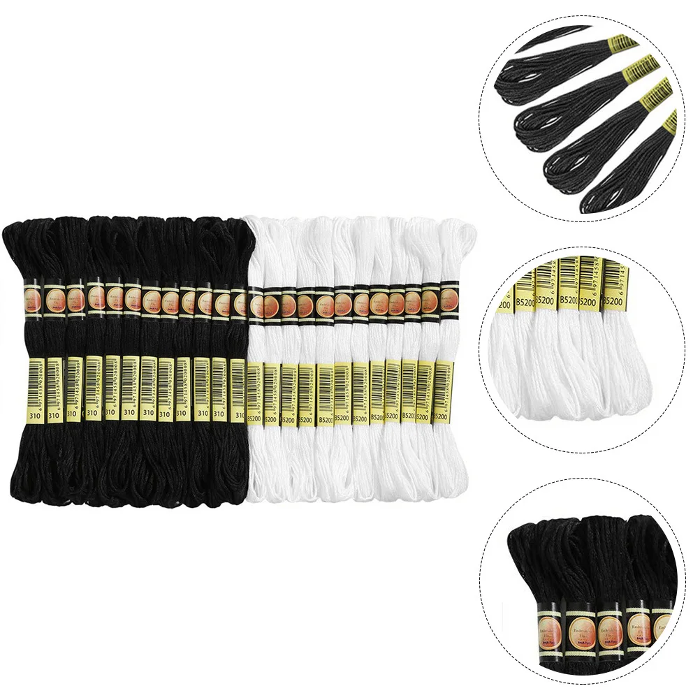 

24pcs Portable Embroidery Thread Durable Smooth Non-Fading Sewing Kit For Diy Garments Crafts Household Use Handicraft Supplies