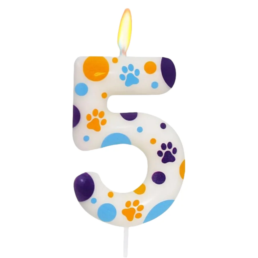 Décorations de gâteau sur le thème de la patte de chien bleue, ci-après les, fournitures de fête d\'anniversaire d\'empreinte de patte numéro 2, 2.76